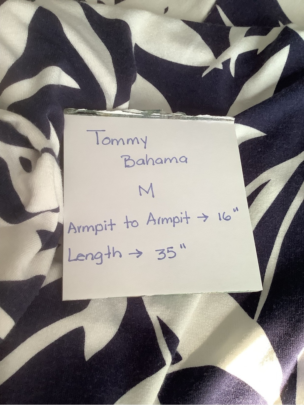 Tommy Bahama Navy and White Tropical Halter Dress Size M - Picture 14 of 14